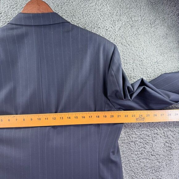 Hickey‎ Freeman Blazer Mens 44L Blue Wool Suit Navy Pinstripe Beacon Anderson - Picture 6 of 11